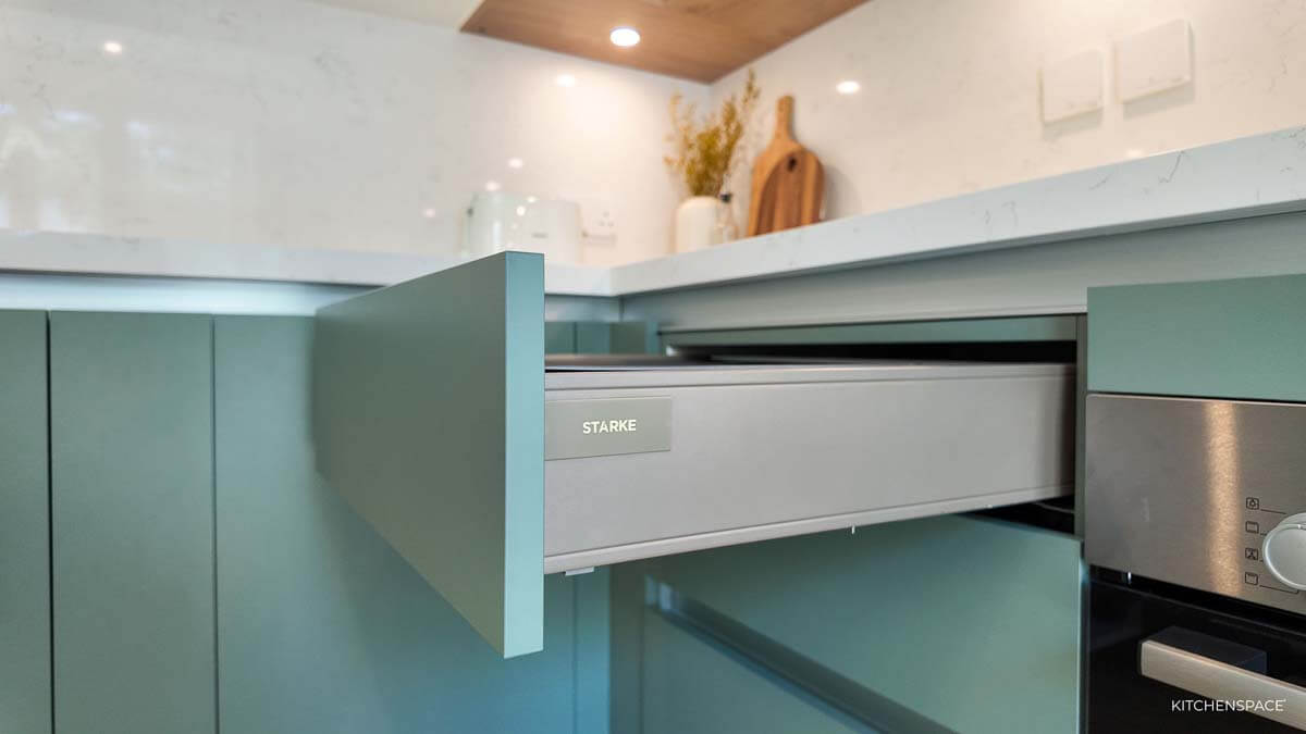 Sage Green with Wood Accent Kitchen 